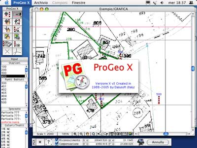 Rilievo con contorni e Mappa PNG in ProGeo X